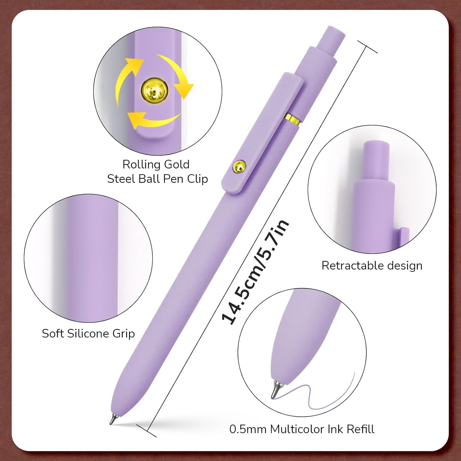 Colored Pens, 12 Pcs Colorful Pens Fine Point Smooth Writing Pen, 0.5Mm Colored