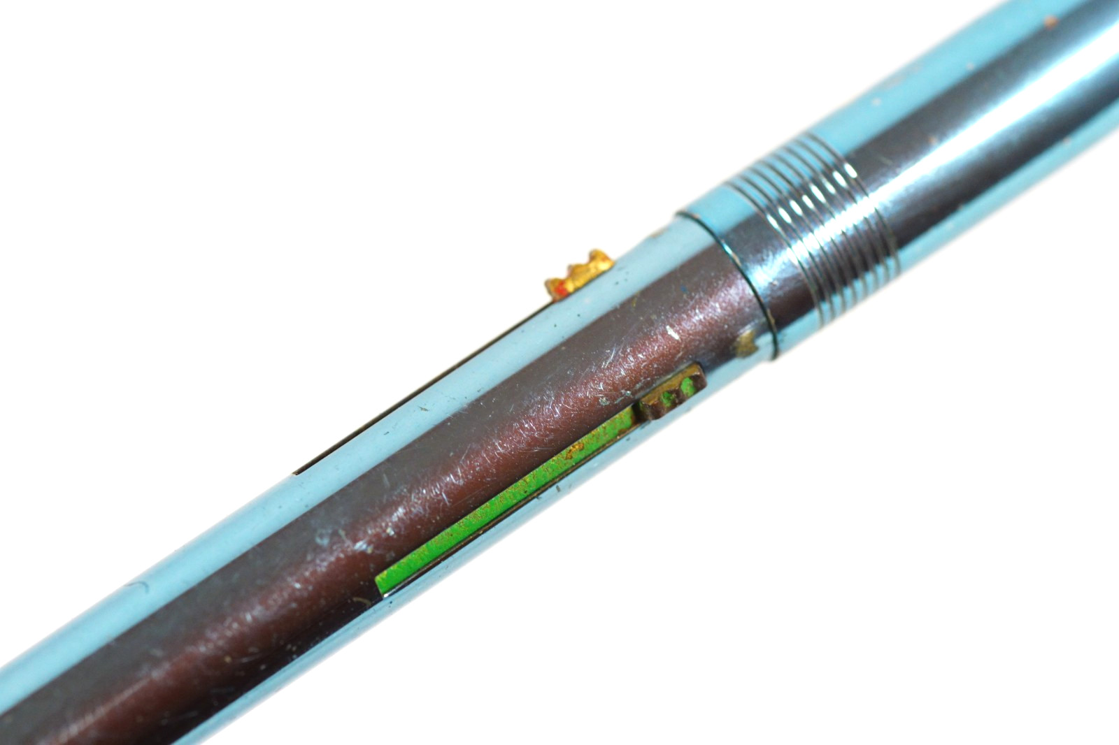 Scarce 1940-50s WEAREVER 4 Color Ballpoint Pen Chrome Metal Barrel Multicolor