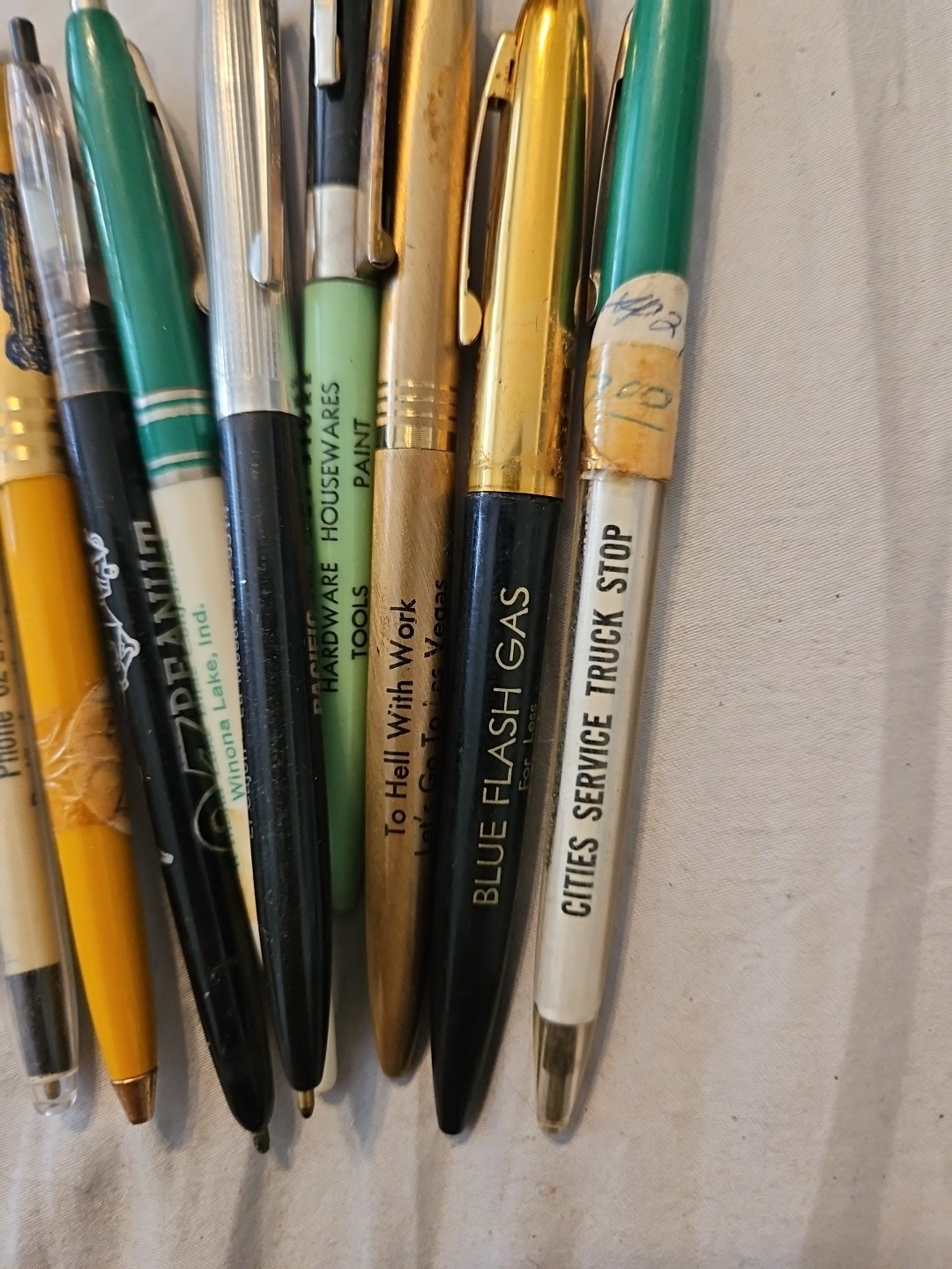 Lot of 15 Vintage Advertising Ballpoint Pens Branded Rare+ Bic Clic