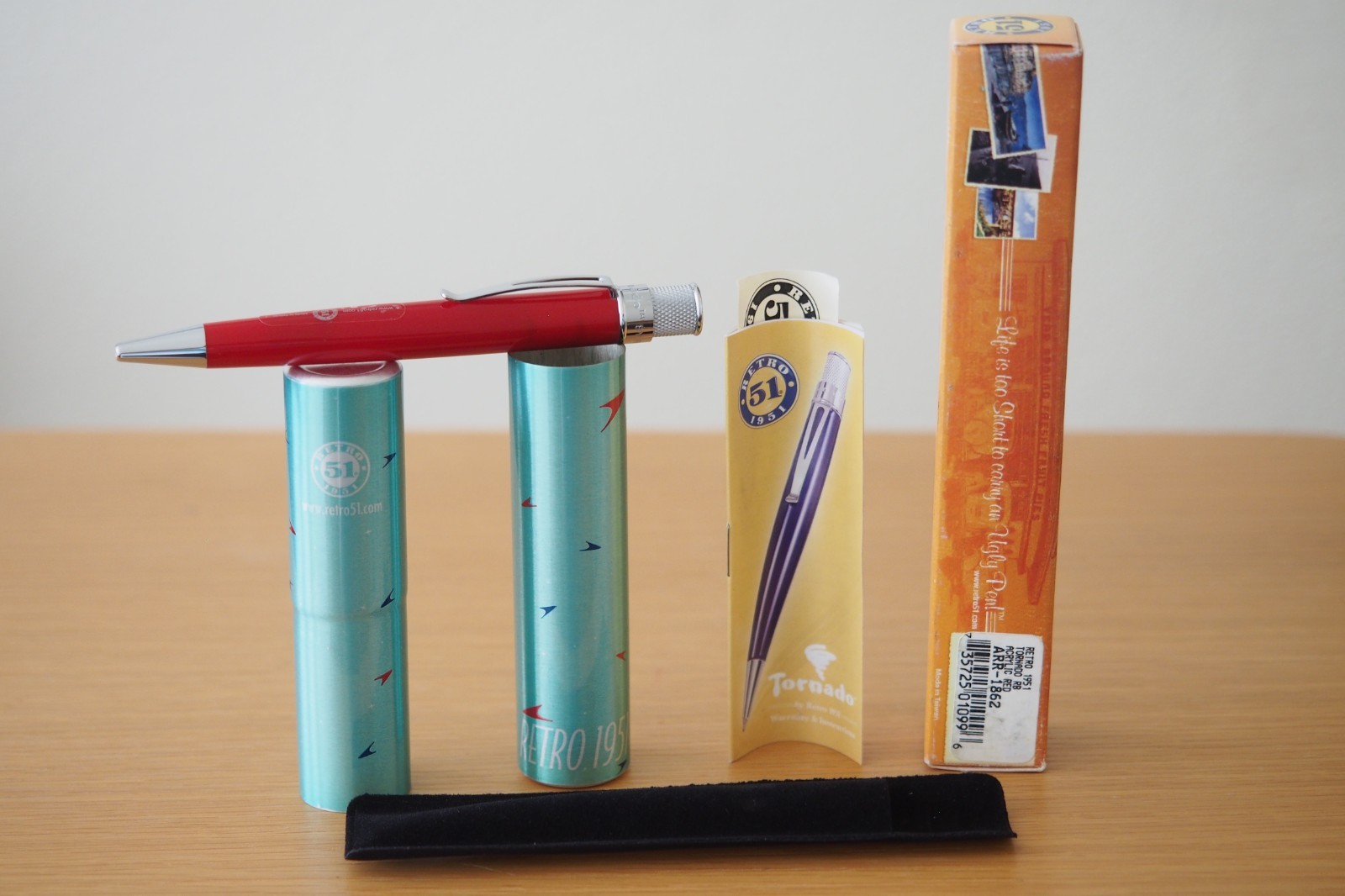 NEW Retro 1951 Tornado RB Rollerball Acrylic Red Ballpoint Pen ARR-1862 Original