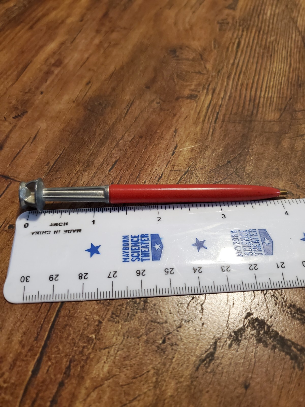 Vintage Atomic Red Rocket Blank Pen Circa 1960s Rare