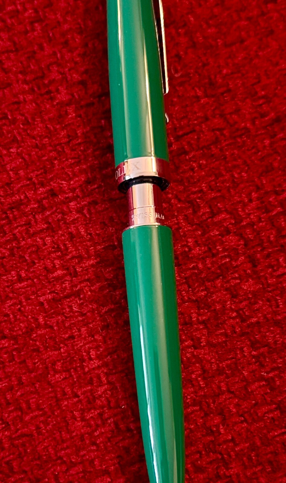Rolex Emerald Green Twist Ballpoint Pen + Pen Pouch | Promotion VIP Gift