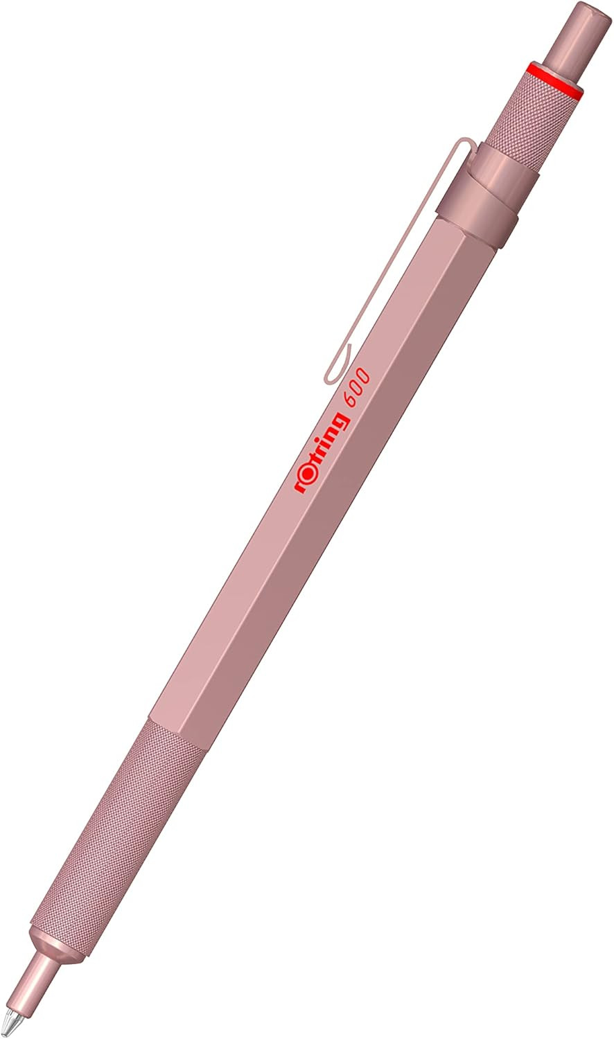 600 Metallic Ballpoint Pen Medium Point Black Ink Rose Gold Barrel Refillable 1