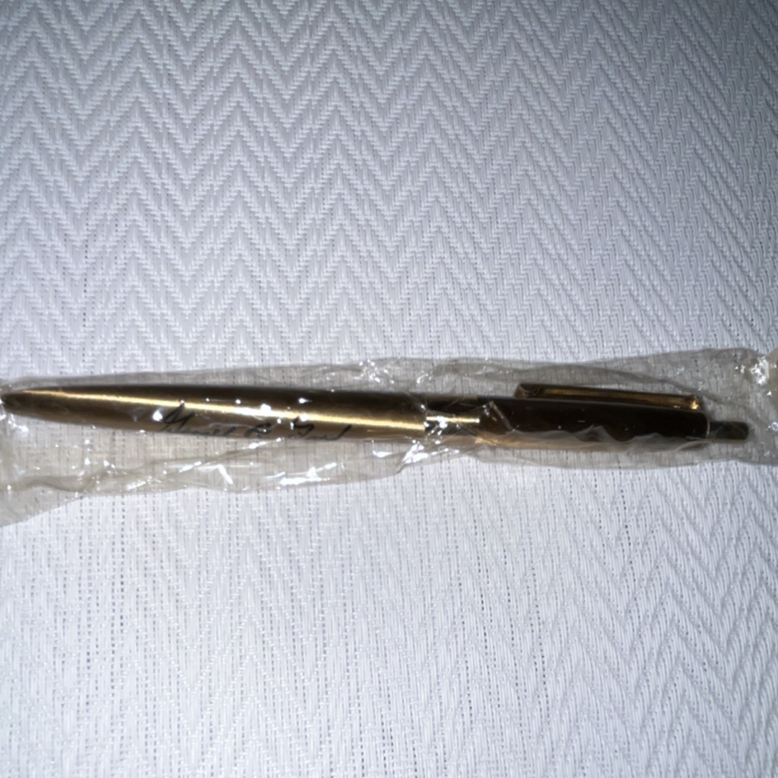 Gerald Ford Ballpoint Pen with Gold Trim, Plastic Wrapped