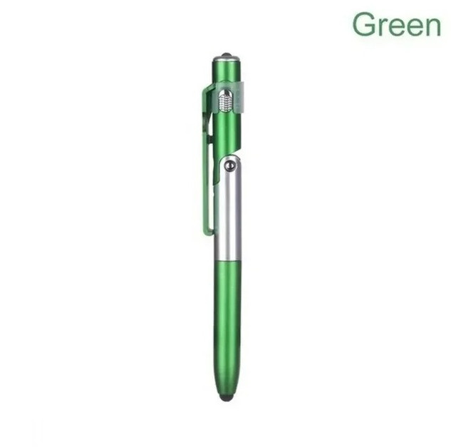 1pc 4 In 1 Multifunction Ballpoint Pen LED Light Phone Holder – Writing Pencil