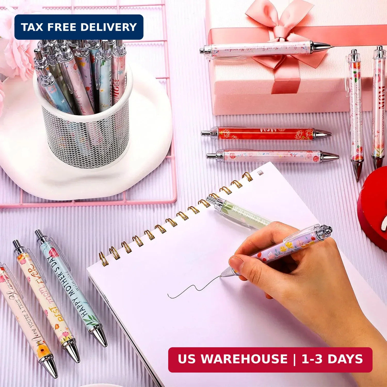 Skyygemm 10 Pcs Mothers Day Gifts Bulk Happy Mother’s Day Ballpoint Pens Retract
