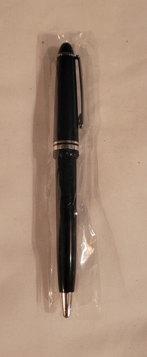 1Pc Ball-point Pen Navy With Silver Accents