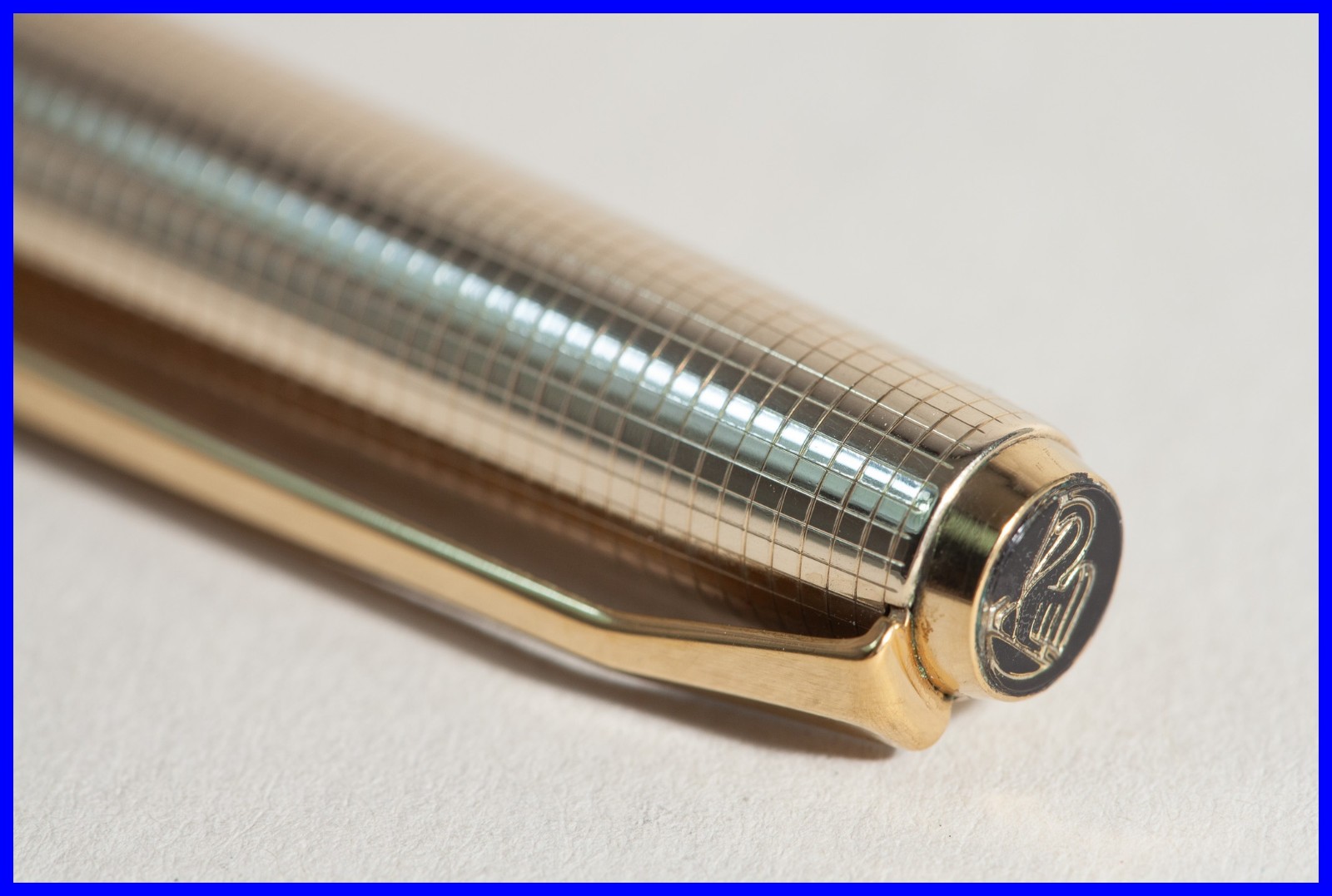 1971s PELIKAN 60 Ballpoint Pen Cross Hatch Design ROLLED GOLD