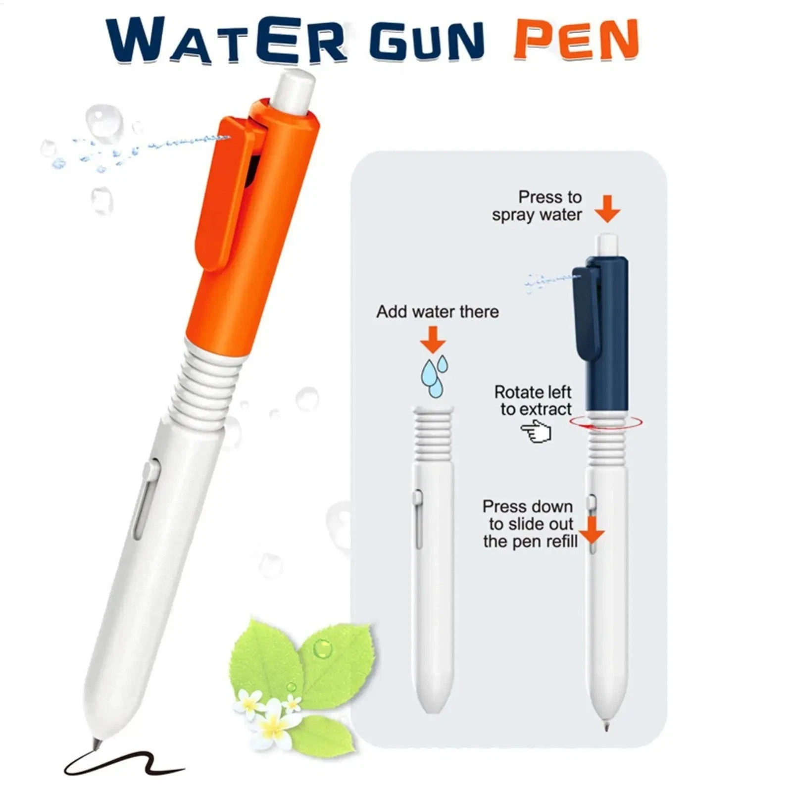 1 Pc Water Spray Pen Prank Ballpoint Pen Novelty Writing Toy