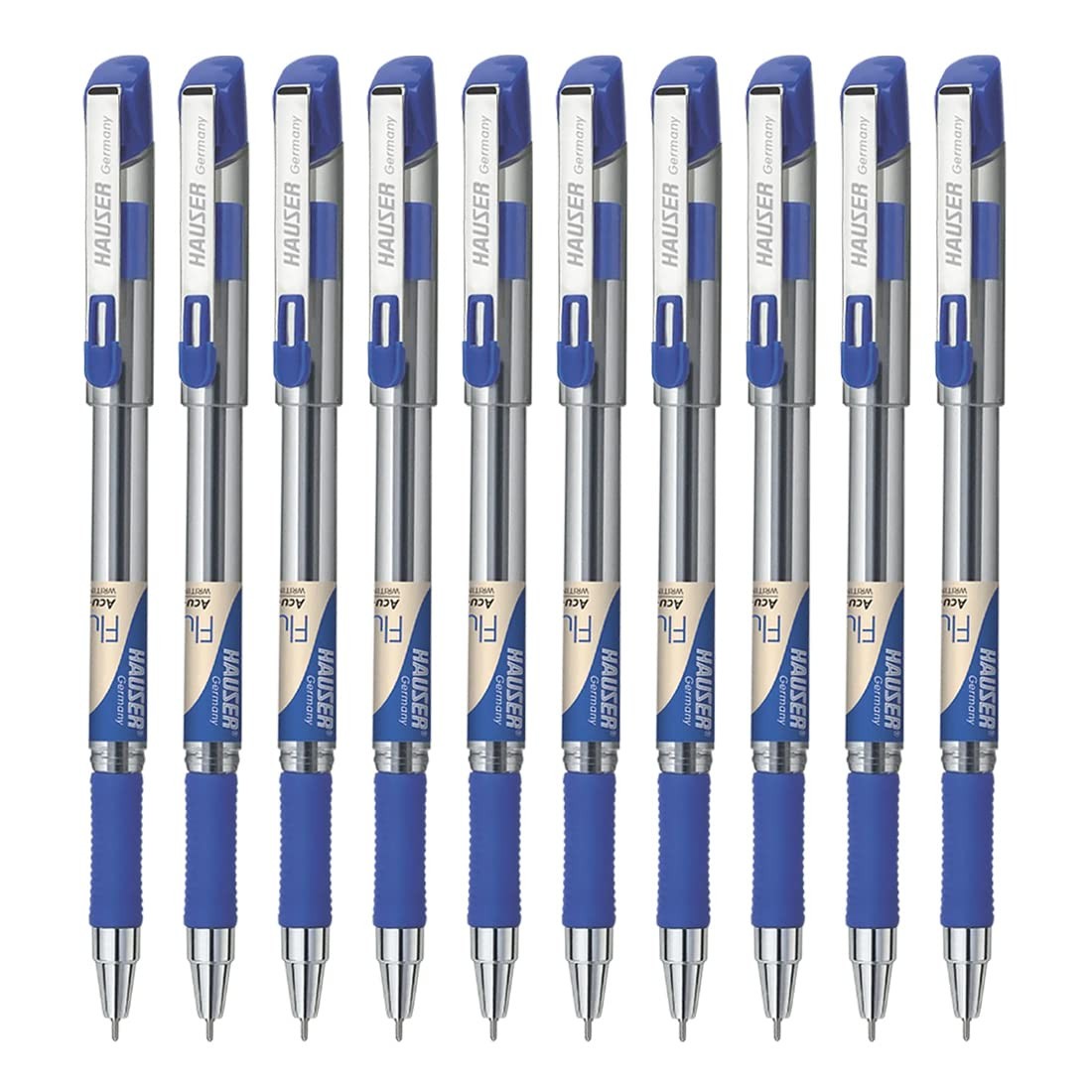 10x Hauser Fluidic 0.55mm Ball Pen With Comfortable Grip For Smooth Writing