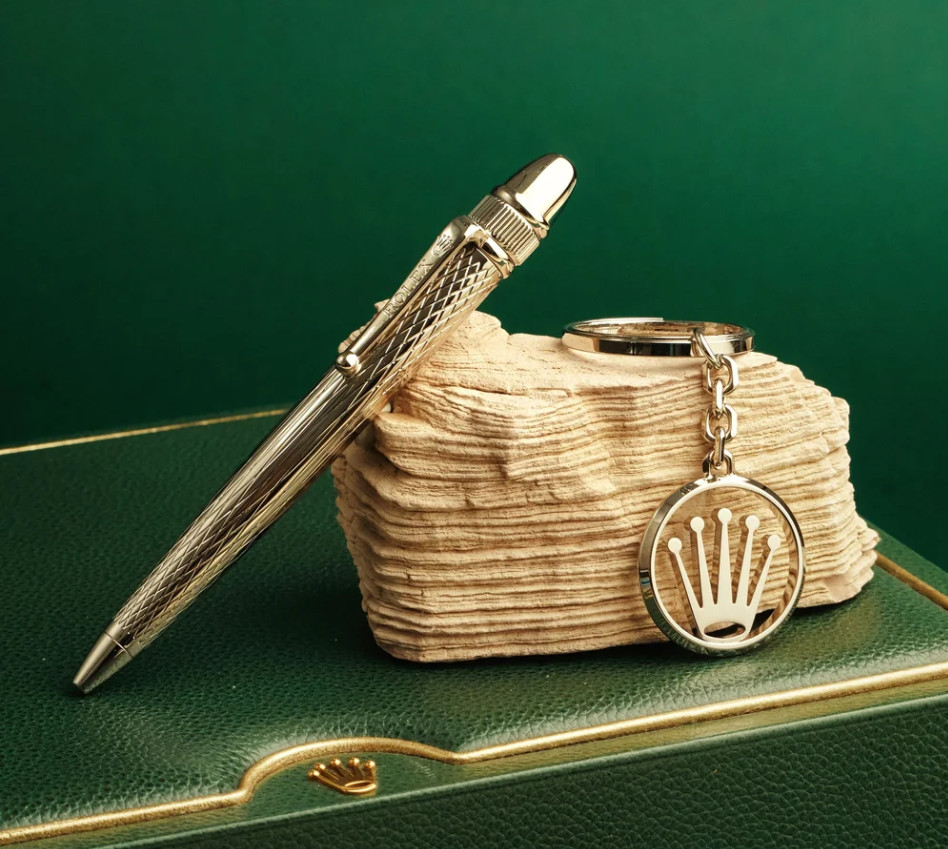 HOT Rolex Silver Diamond Style Palladium Finish Ballpoint Pen New w Box VIP Gift