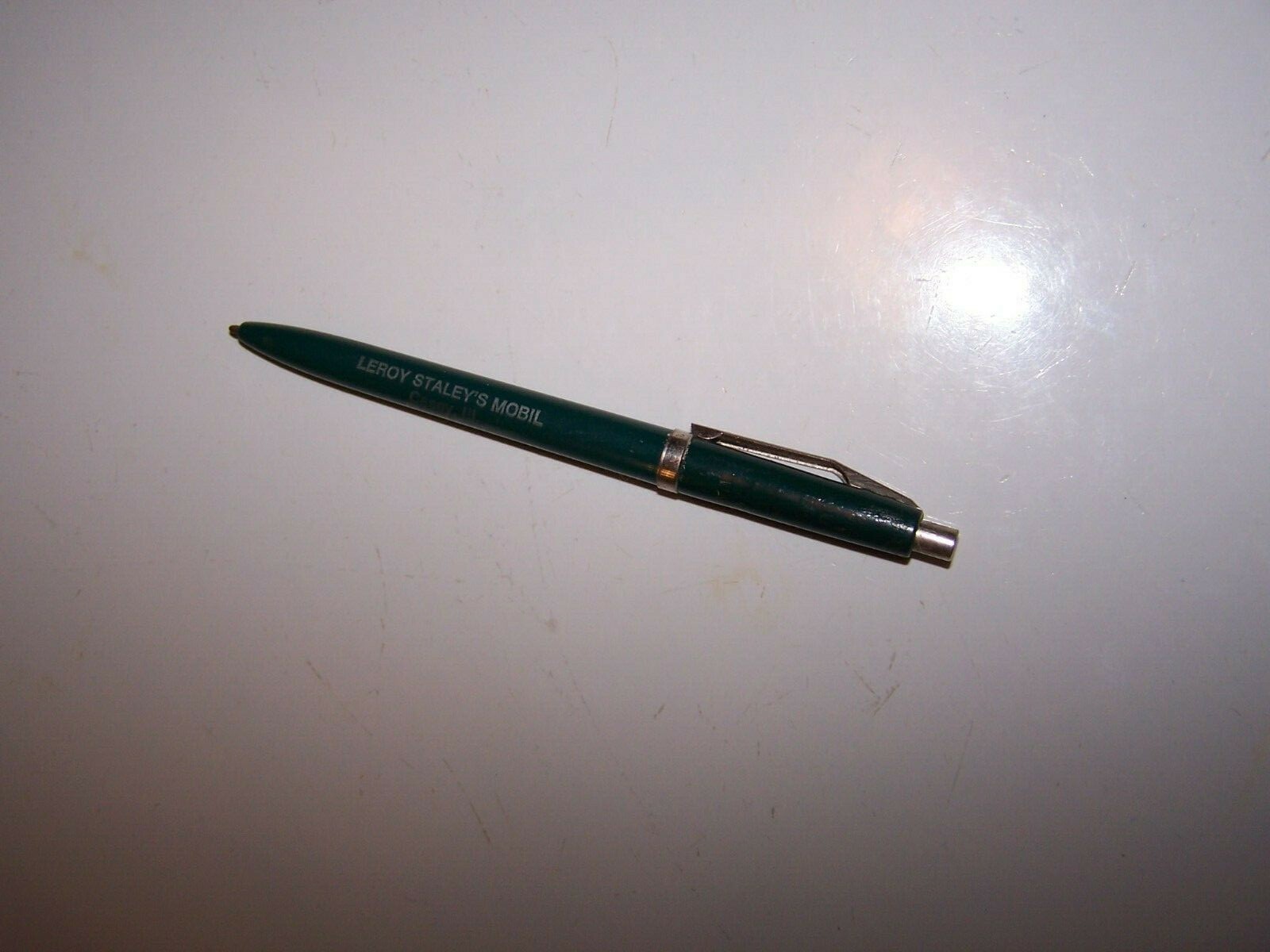 Vintage ROCKET Brand Pen LEROY STALEY’S MOBIL Gas & Oil CASEY ILLINOIS