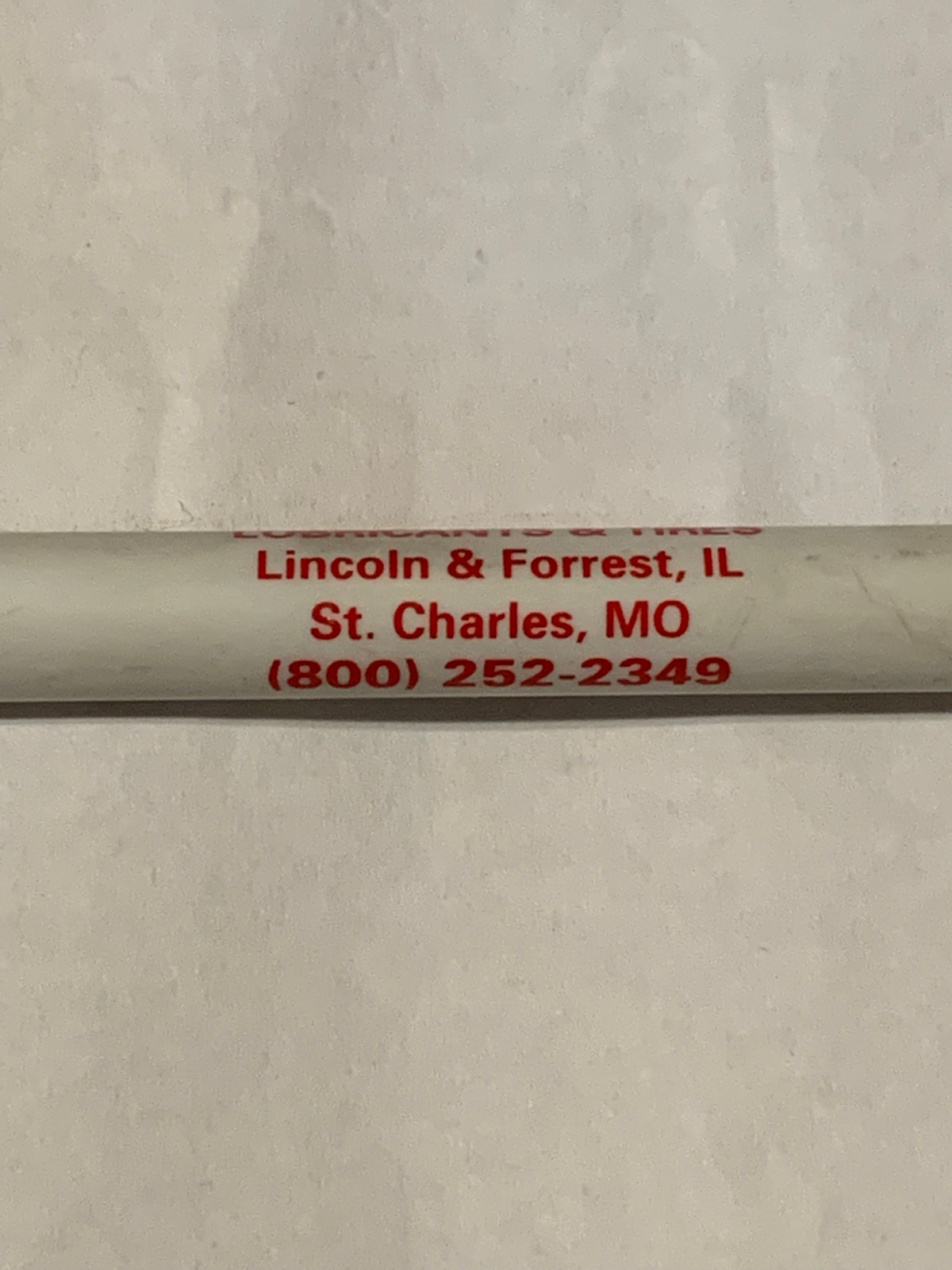 WHITE GREEN HICKS OIL LINCOLN ILLINOIS Advertising Ballpoint Pen As Is NO INK