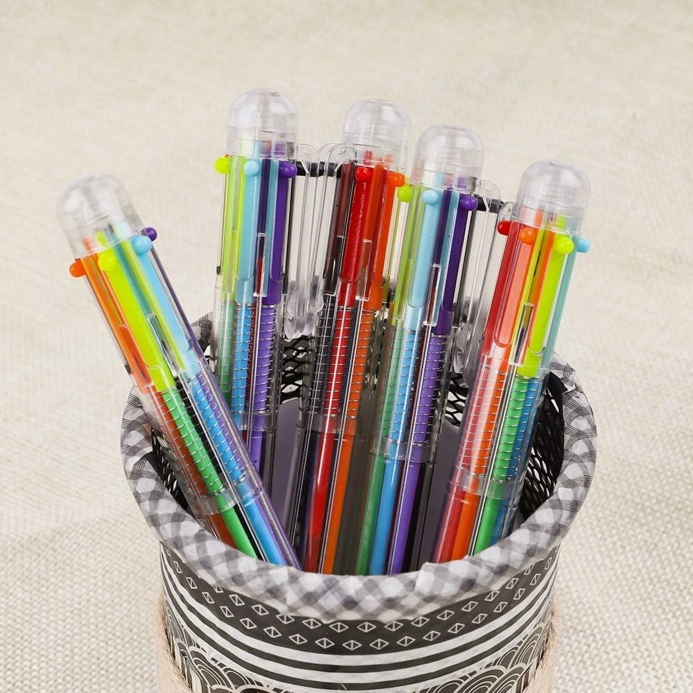 28 Retractable Multicolor Ballpoint Pens – Ideal for Home, School & Office