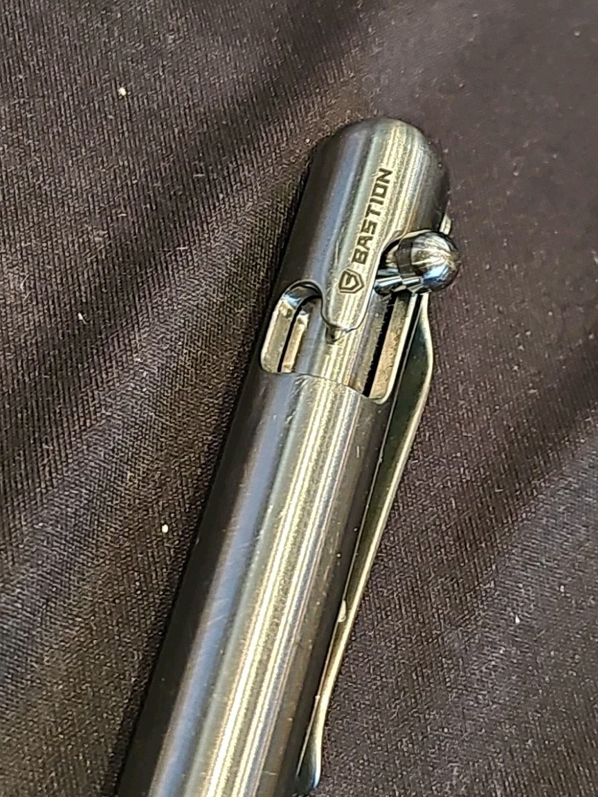 BASTION Bolt Action Pen Stainless Steel – excellent new ink free shipping