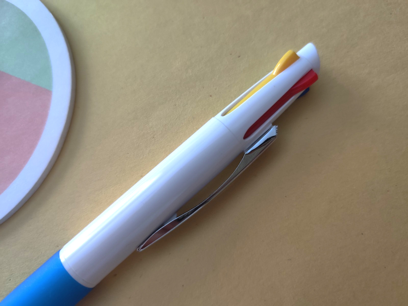 New Google 4 Color Ballpoint Pen Blue Green Red Yellow Ink Post-it Note Pad