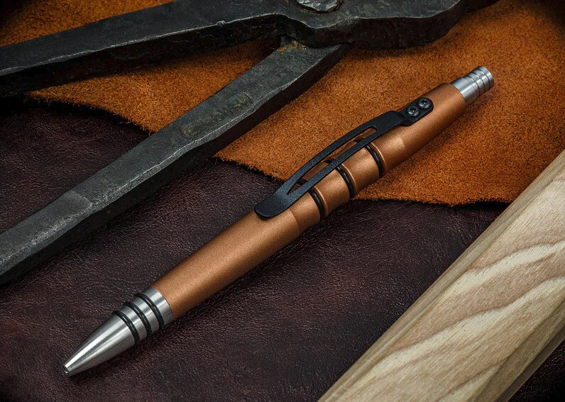 Tuff Writer Precision Press Pen – Aluminum – Bronco Brown