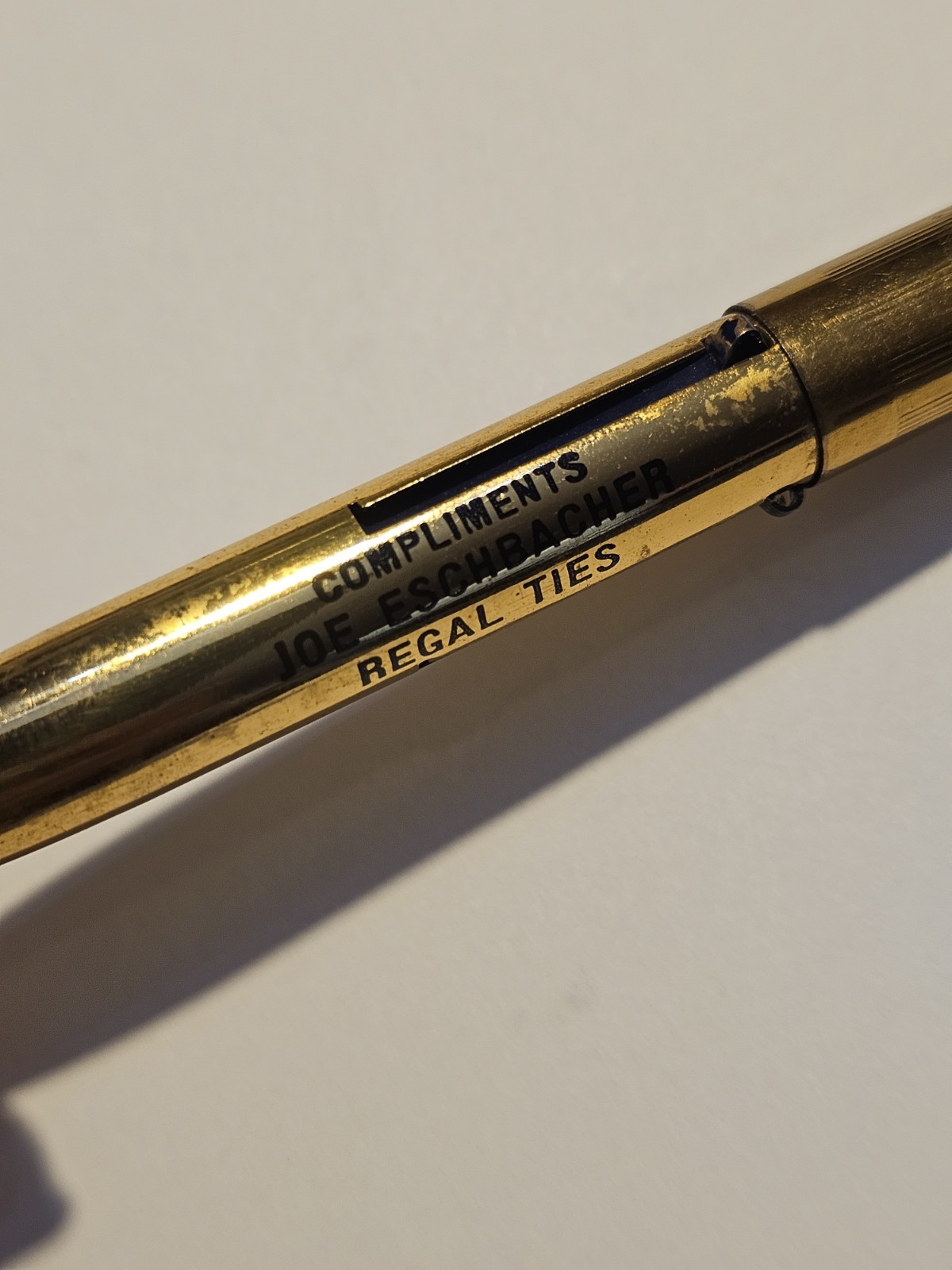 Vintage Imperial 3 Colors Multicolor Ballpoint Regal Advertising Pen Gold Tone