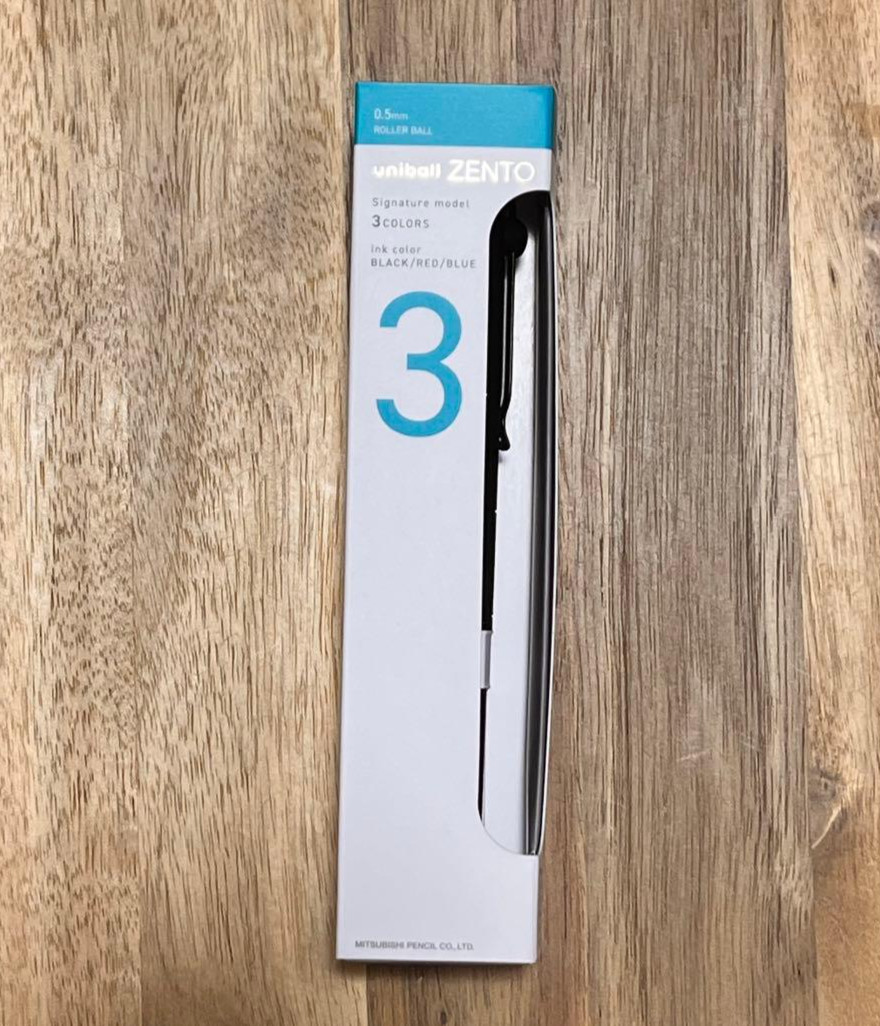uni ZENTO Signature 3 Color Ballpoint Pen M-Black 0.5mm NEW