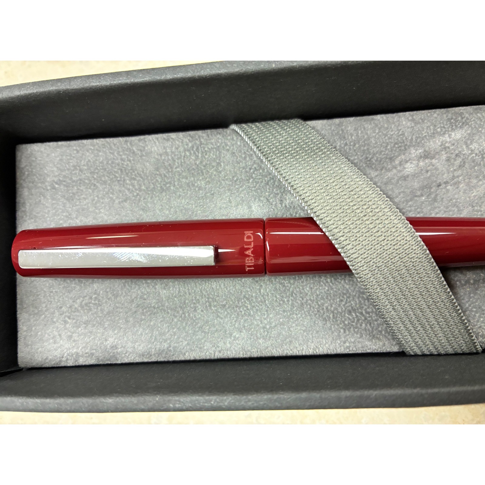 Tibaldi Infrangibile Ballpoint Pen Mauve Russet Red Made in Italy INFR-2640-BP