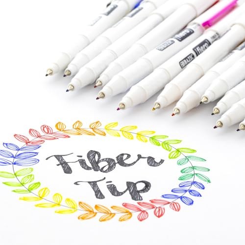 BAZIC Fiero Red Color Fiber Tip Fineliner 2 Count (Pack of 1) Red (4-count)