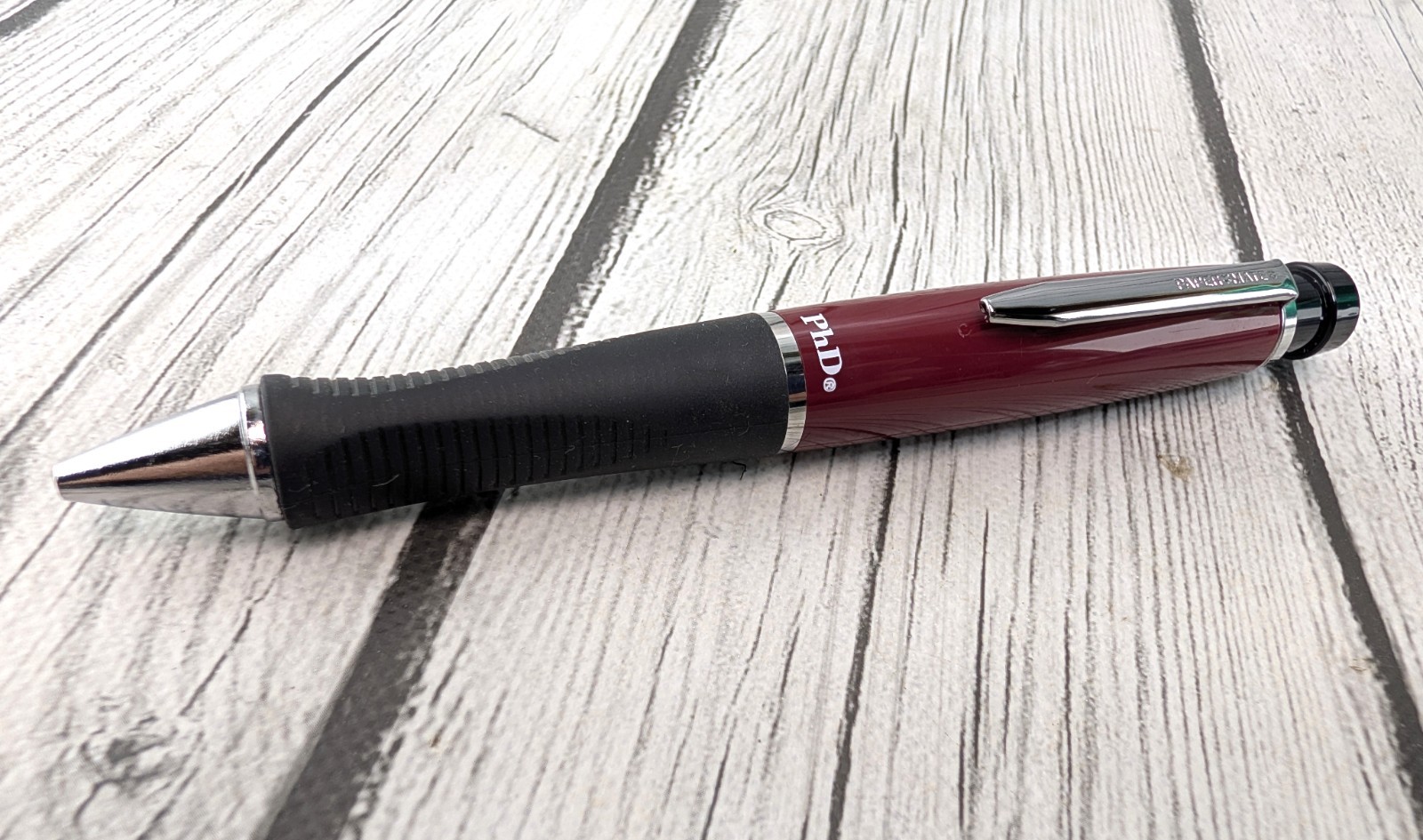 Paper Mate PhD Burgundy Red Ball Point Pen 1.0mm Black Ink New Old Stock