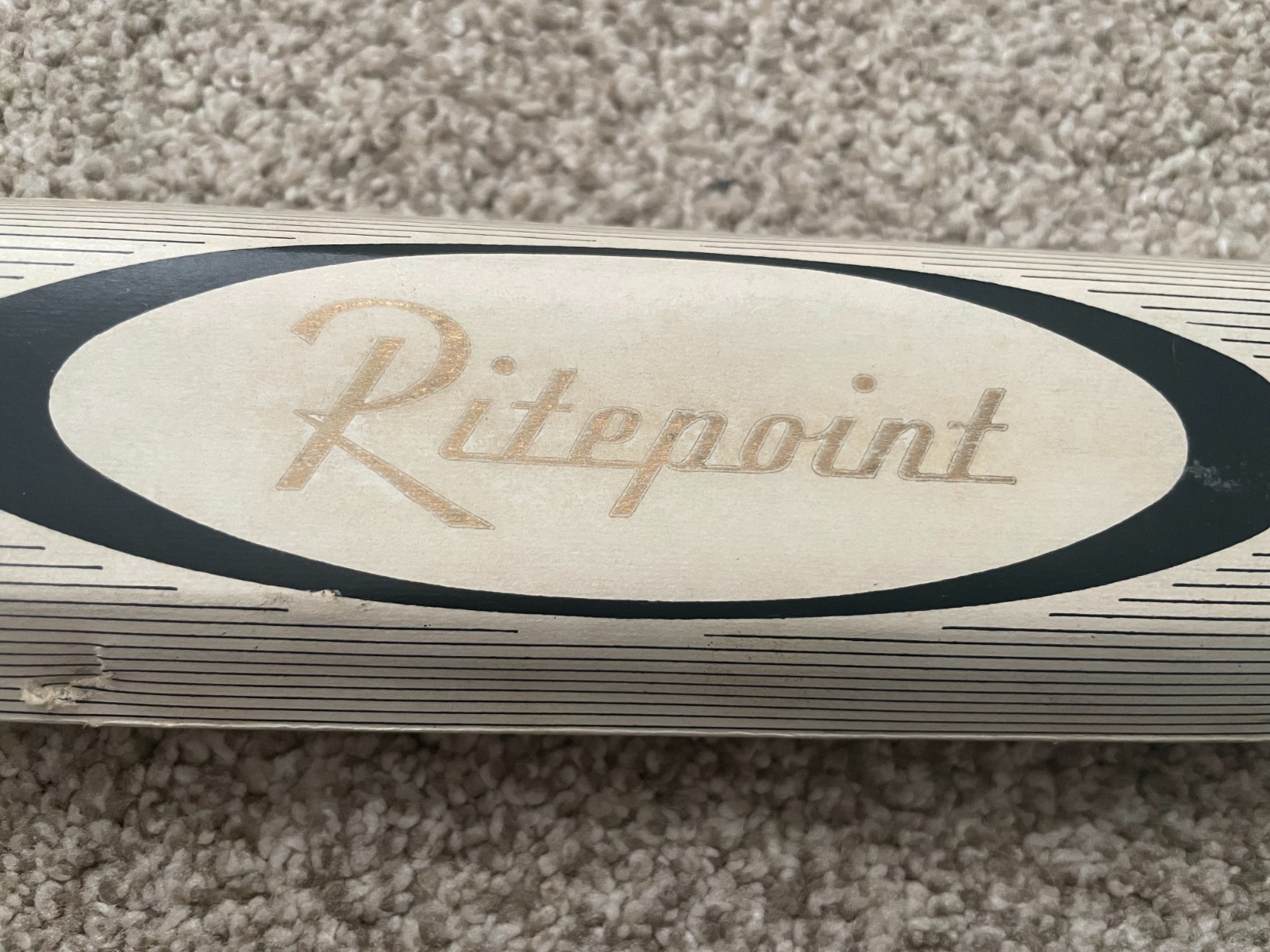 Vintage Ritepoint Gold Ballpoint Pen Pencil Set w/Plastic Case & «Showcase» Pckg