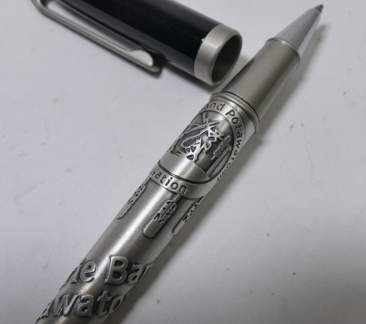 Bettoni Black With Embossed Pen – Prairie Band Potawatomi Logo