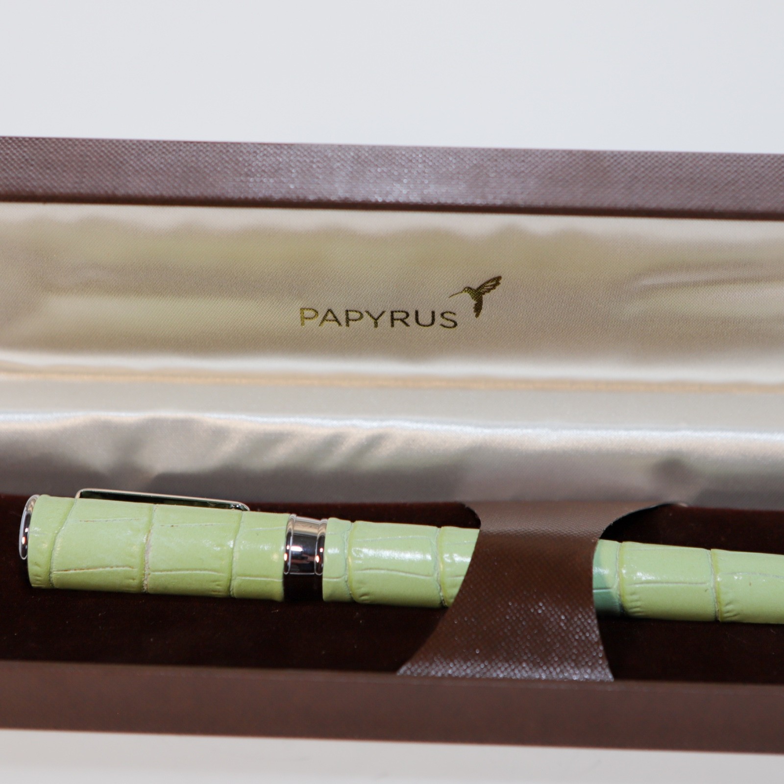 Paptrus Mint Textured in Faux Crocdile Leather Finish Needs Refill