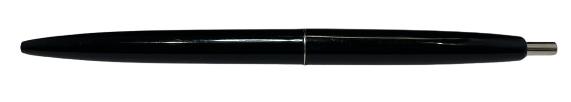 12 Pack of BIC Clic Silver Expression Knock Oily Ballpoint Pen Black