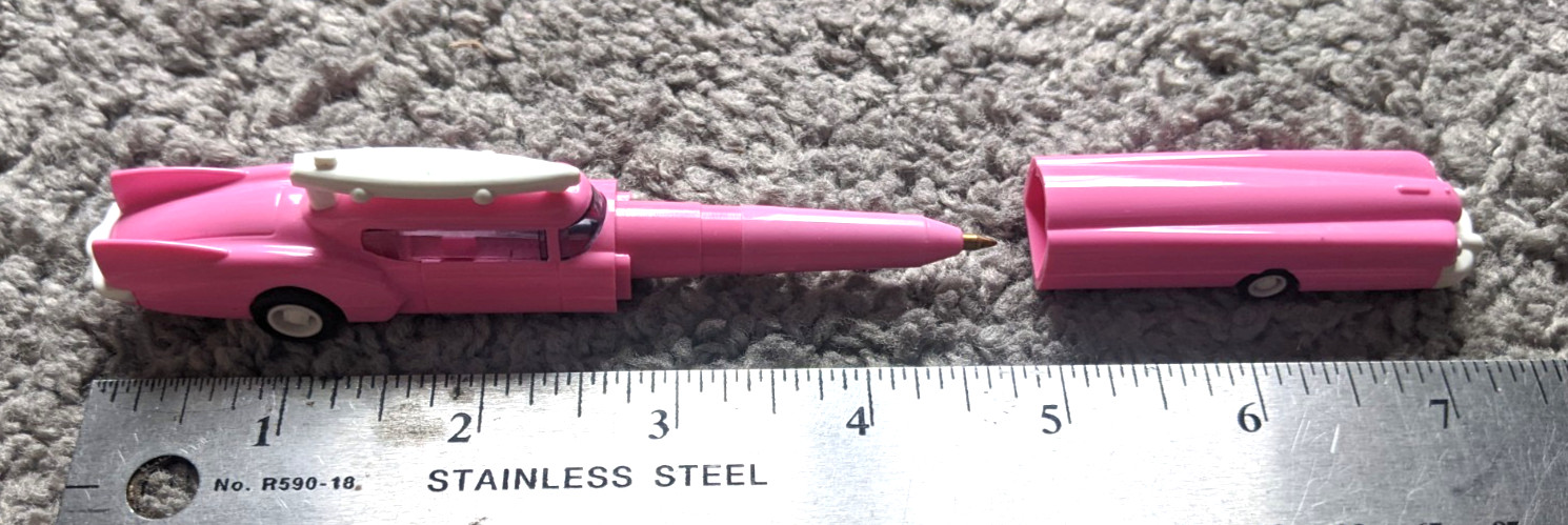 VTG RARE SANRIO JAPAN NOVELTY PEN PINK CADILLAC CAR UNUSED
