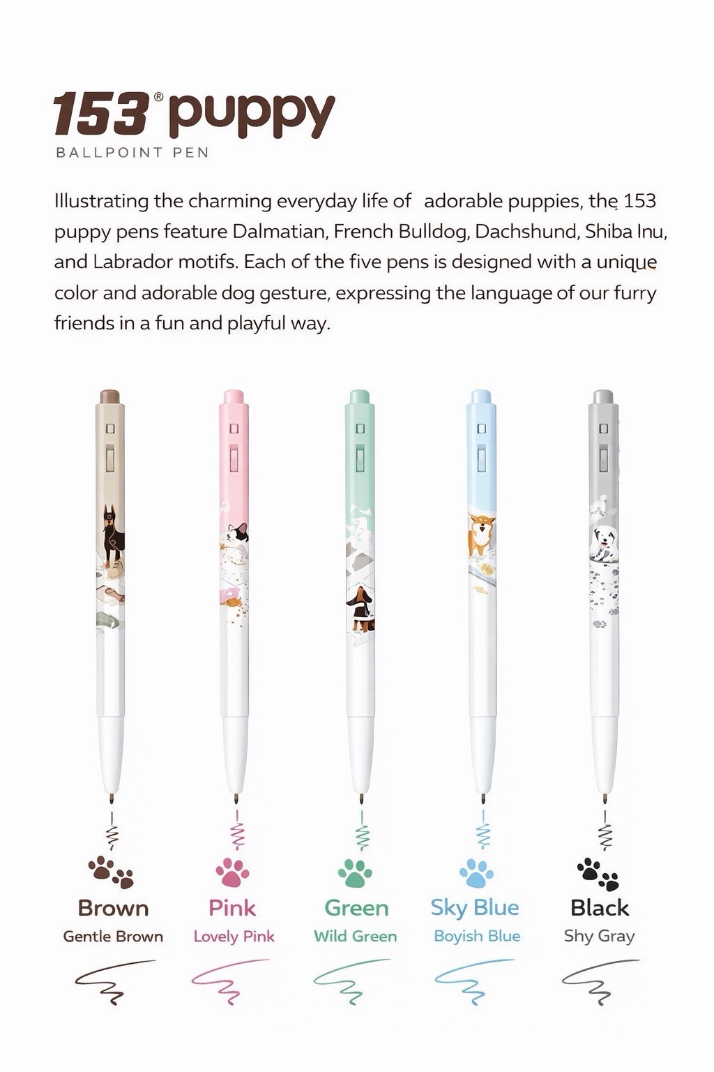 Monami 153 Story Pen Set 20pcs Korean Cute Stationery Smooth Writing Gift Set