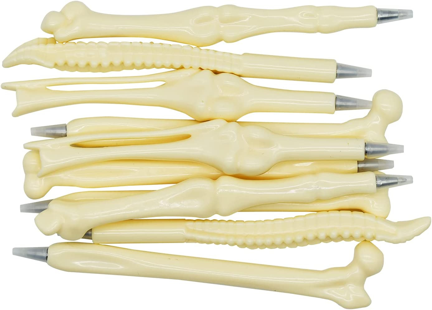 10 PCS Bone Shape Halloween Ballpoint Pens 0.7 Mm Black Ink | Novelty Nurse Doct