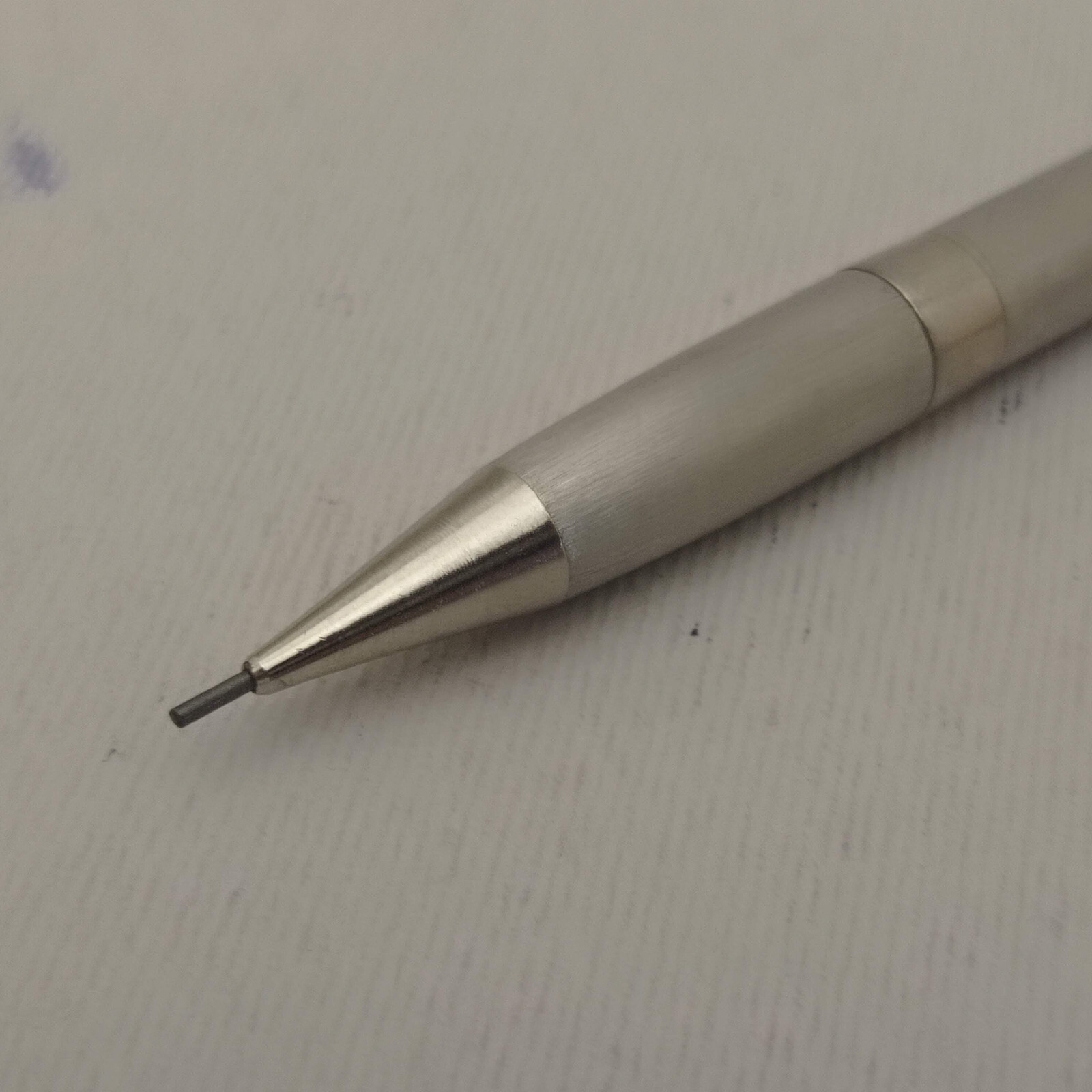 FEND BRUSHED STEEL BALLPOINT PEN AND MECHANICAL PENCIL 0.5MM SET VINTAGE UNUSED