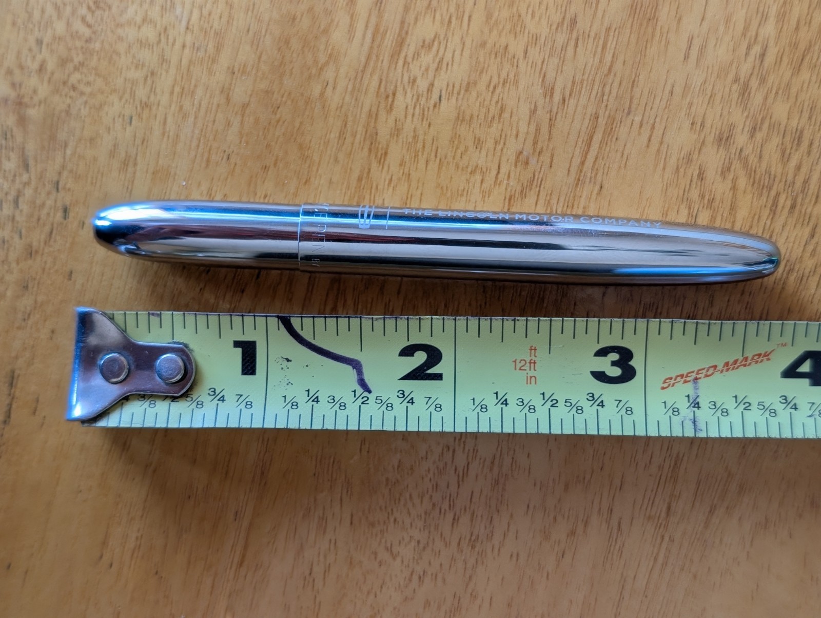Vintage Fisher Space Pen Black Ink The Lincoln Motor Company Silver