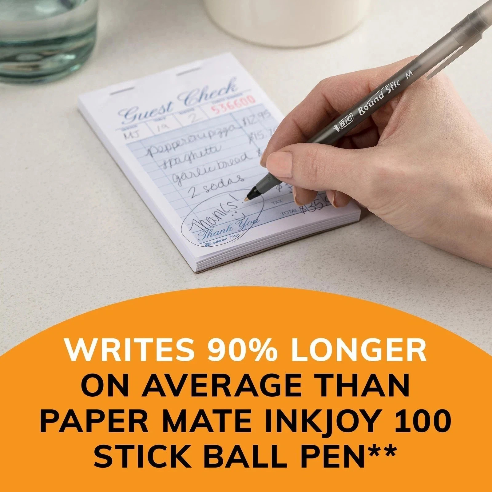 Pack of 12 Ballpoint Pen – Black Ink Ball Point Pens for Office Writing School