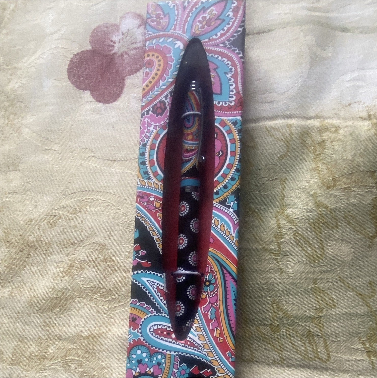 Vera Bradley Patterned Plastic Ballpoint Pen, Black Ink, in Decorative Box