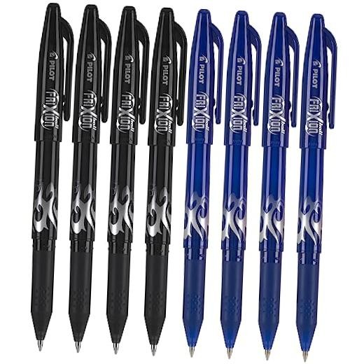 FriXion Ball Erasable & Refillable Gel Ink Stick Pens, Fine Point, Black &