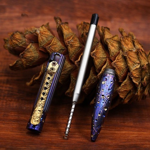 EDC Titanium Pocket Ball Pen Business Office Signature Pen Outdoor Record Pen
