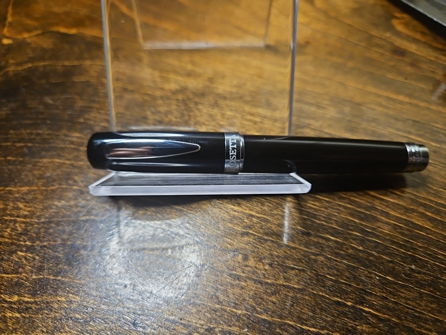 Rosetta Magellan Ballpoint Pen, Black Onyx, Chrome Trim