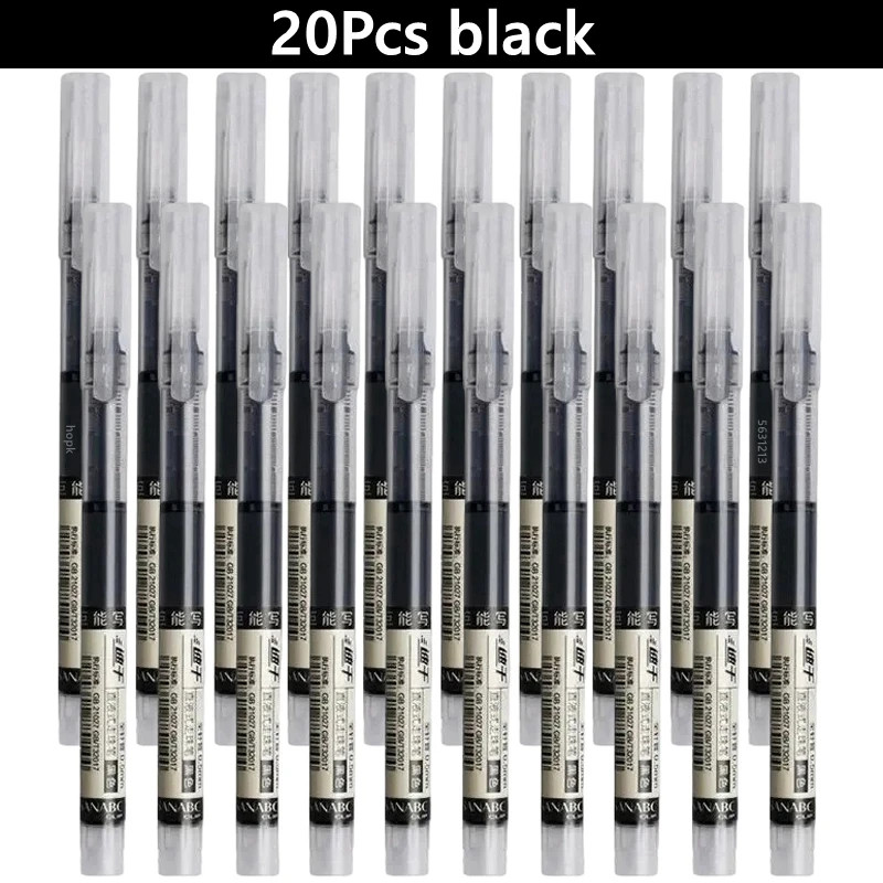 0.5mm Gel Pens Fine Point Black Blue Ink Smooth Writing Office School Supplies