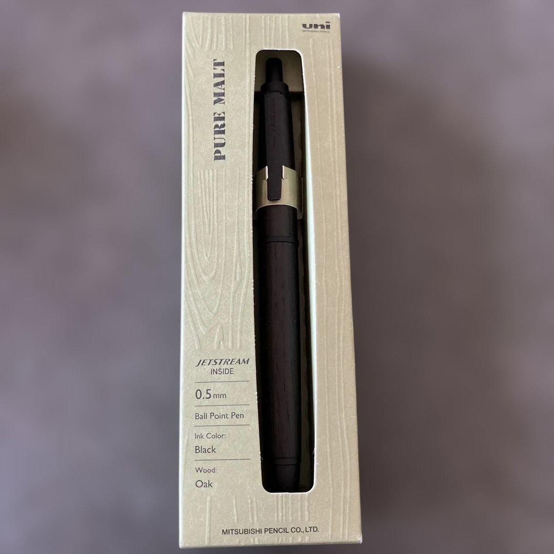 Mitsubishi Pencil PURE MALT ballpoint pen 0.5mm dark brown #266be0