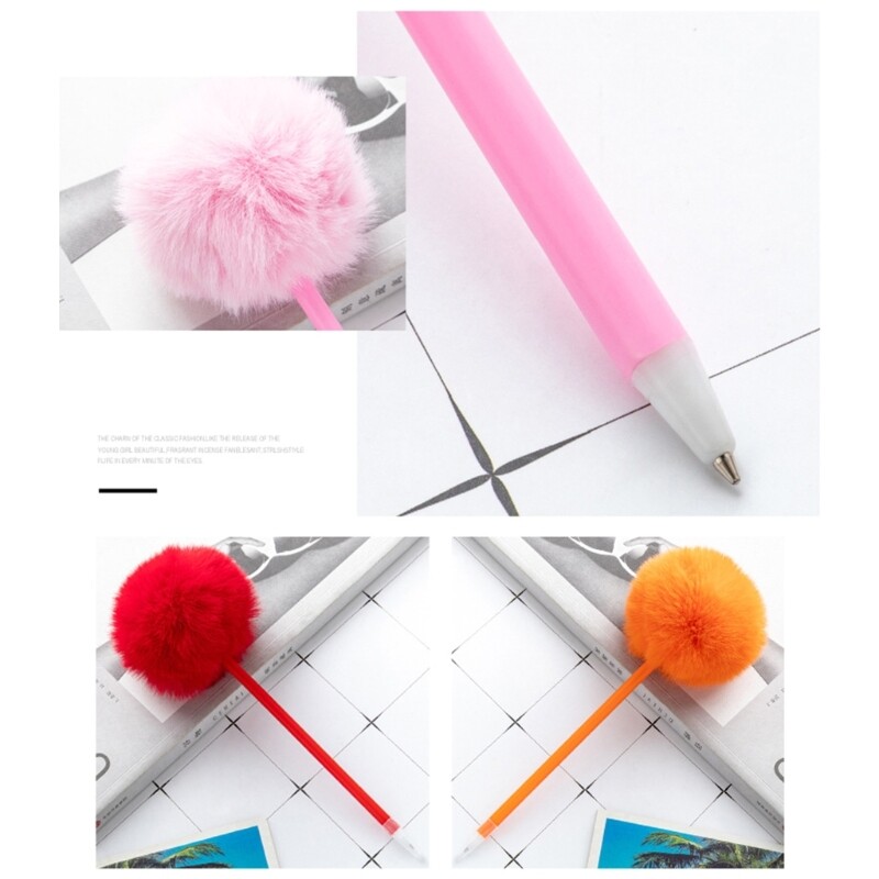10Pcs Creative Ballpoint Pen Plush Ballpoint Pen Christmas Stocking Fillers