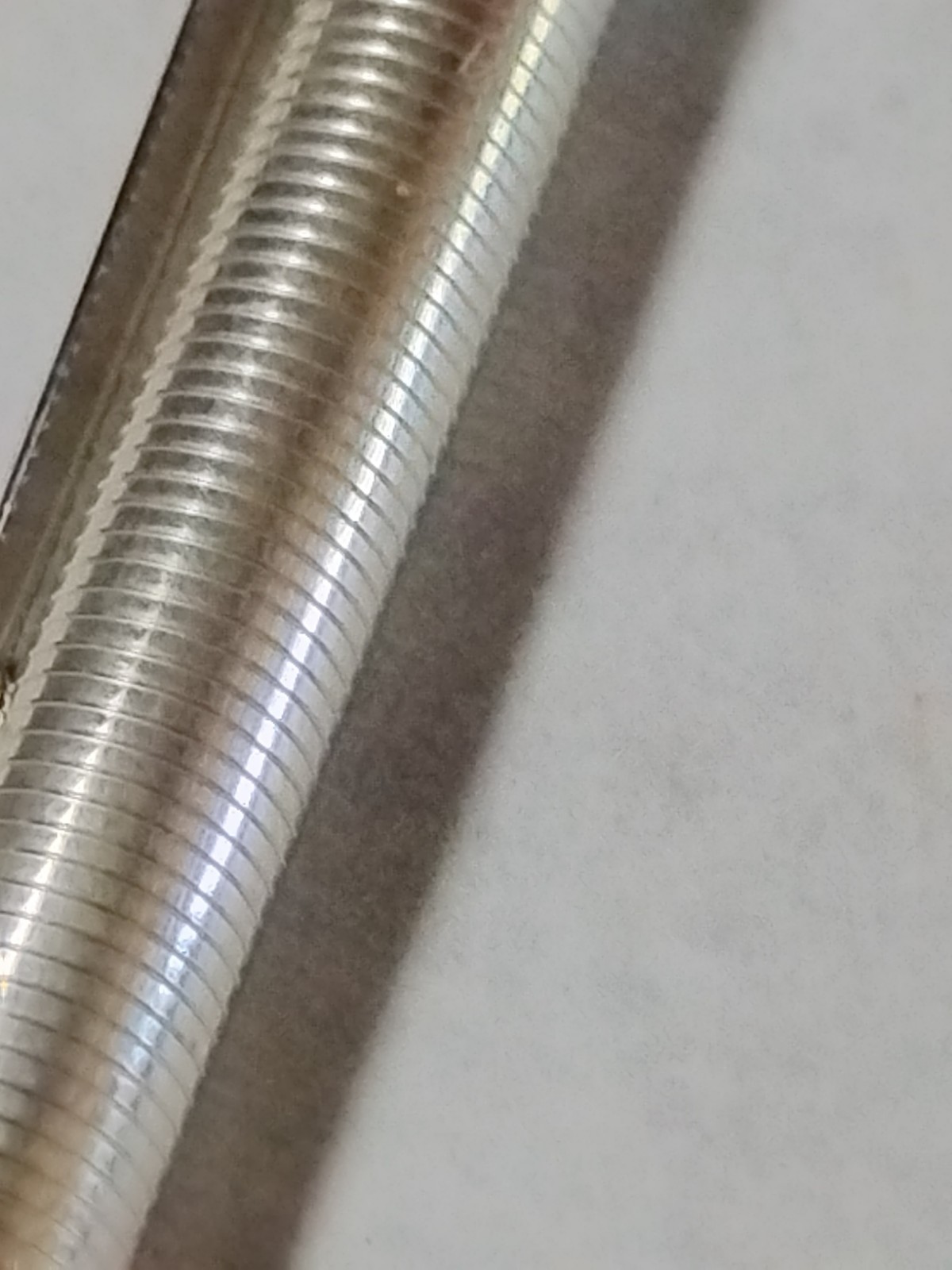 VTG Slim Ribbed Sterling Silver Ballpoint Pen NOS Tested-Works In Original Case