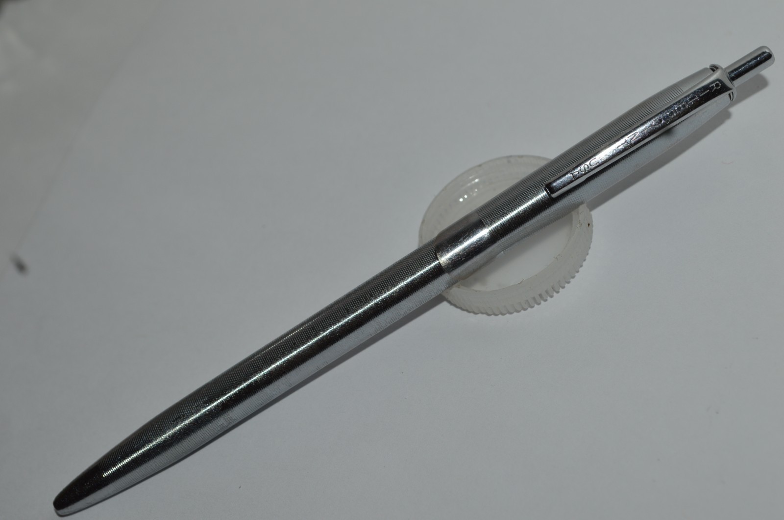 RITEPOINT Ballpoint Pen Grooved Stainless Steel Made in USA Circa 1950’s