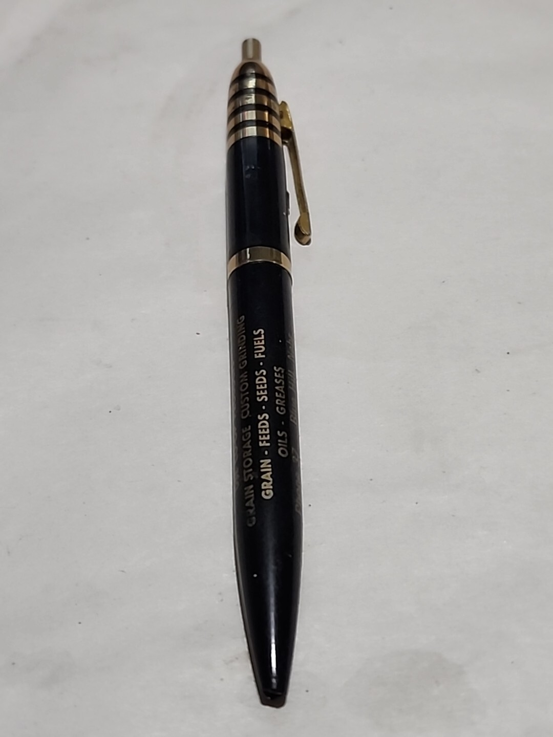 VTG Wings Celluloid Ballpoint Pen Farmers Union Co-Op Assoc. Blue Hill NE A91