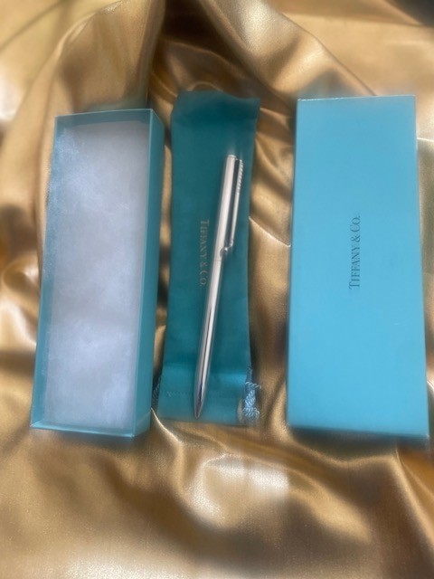 Tiffany&Co Golf Club Pen Sterling Silver Twist Pen with Box and Pouch