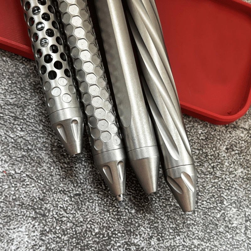 EDC Titanium Alloy Mechanical Pocket Ballpoint Pen Signature Top Pen for Gift