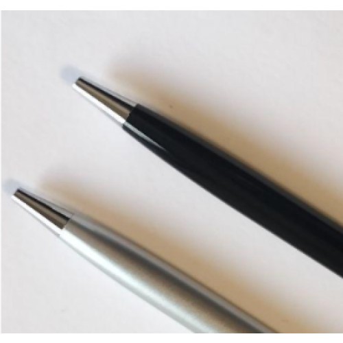 [Set of 2] Mercedes-Benz Ballpoint Pens Logo Engraved Silver/Black ship From JP