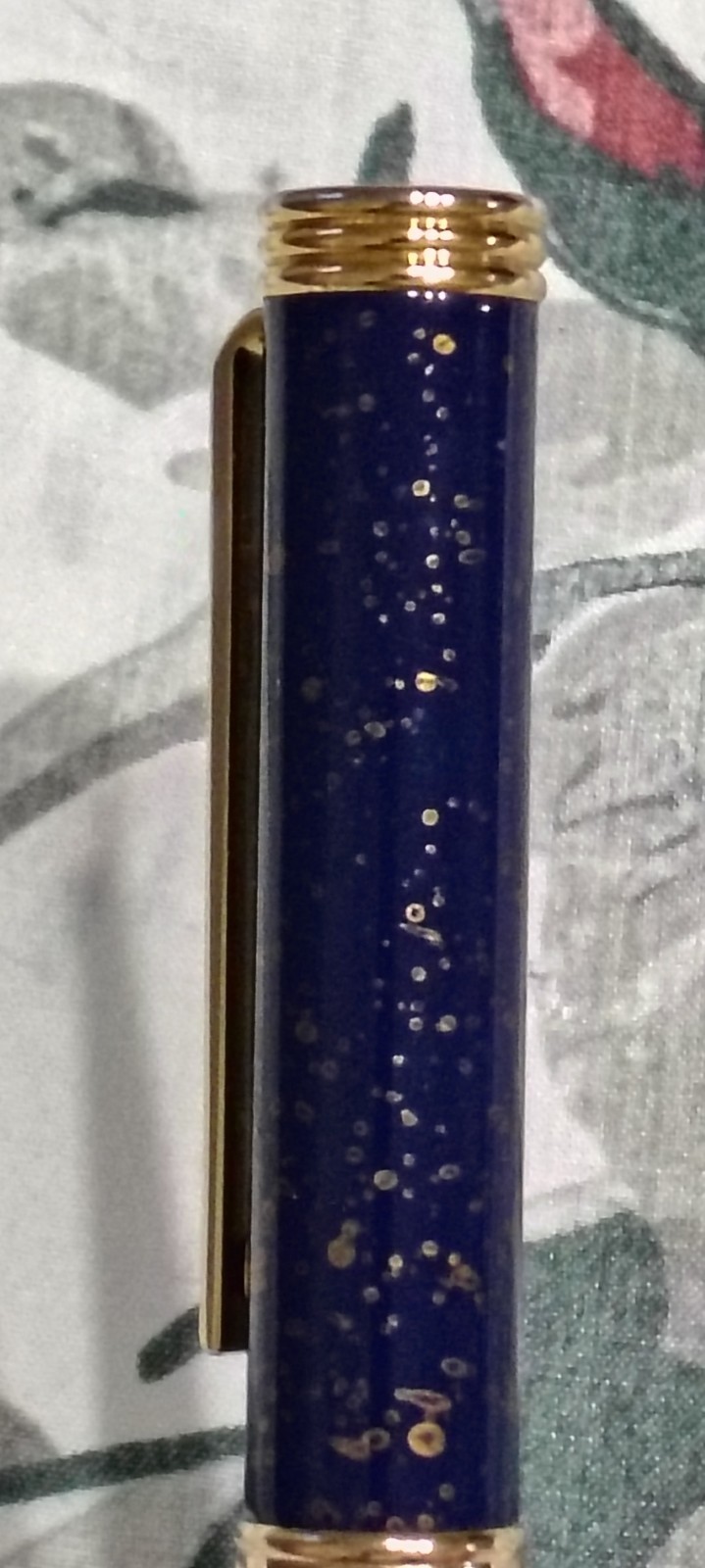 Over Size Colibri ROC Blue & Gold Trim Ball Point Pen